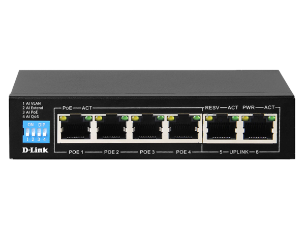 DGS-F1006P-E D-LINK 6-Port Gigabit PoE Switch