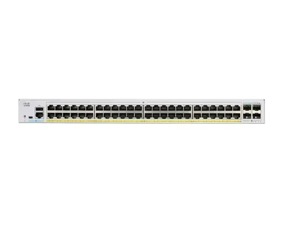 Cisco CBS350-48P-4X-EU Managed PoE+ Switch, 48 Port Gigabit Ethernet + 4 Port SFP+