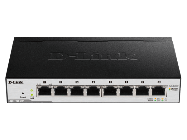 DGS-1100-08P Switch D-Link 8-Port Gigabit PoE ....