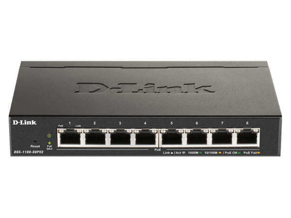 D-link DGS-1100-08PV2   8-Port Gigabit PoE Smart Managed Switch