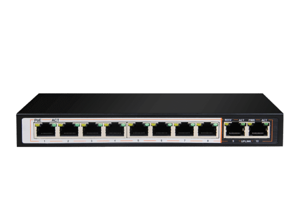 D-Link / DGS-F1010P-E / 8 port POE Gigabit ( 8 Port + 96 Watt ) Long Range 250M + 2 Uplink Port Switch
