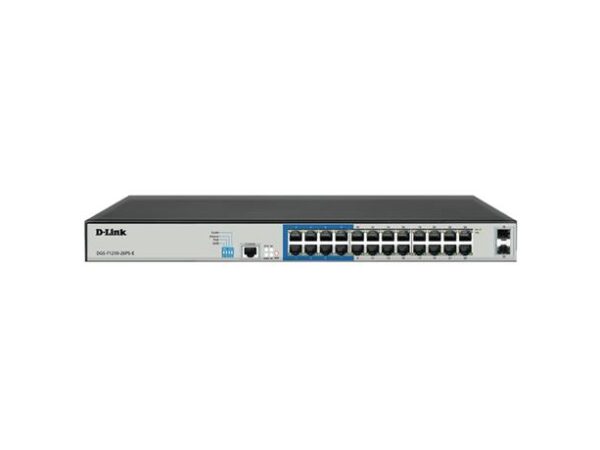 D-Link DGS-F1210-26PS-E Managed Long Range PoE+ Switch, 24 ports + 2 Gigabit SFP Ports