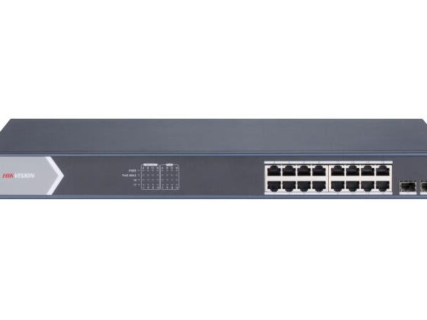 Hikvision DS-3E0518P-E/M 16P Unmanaged PoE Switch, 16 Port Gigabit + 2 Port SFP