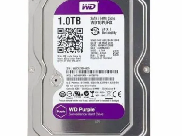 HARD DRIVE SATA WESTERN DIGITAL PURPLE 1TERA